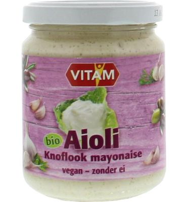 Vitam Aioli knoflook mayonaise bio (225ml) 225ml