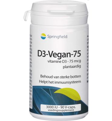 Springfield D3-Vegan-75 vitamine D3 75 mcg (90vc) 90vc
