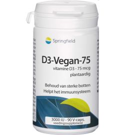 Springfield Springfield D3-Vegan-75 vitamine D3 75 mcg (90vc)