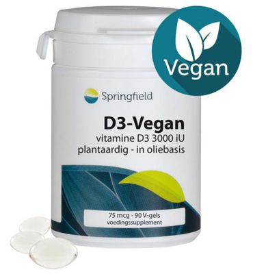 Springfield D3-Vegan-75 vitamine D3 75 mcg (90vc) 90vc