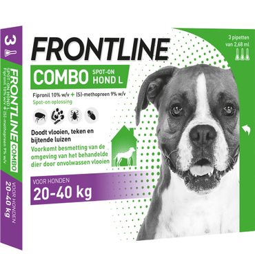 Frontline Combo hond L 20-40kg bestrijding vlo en teek (3ST) 3ST