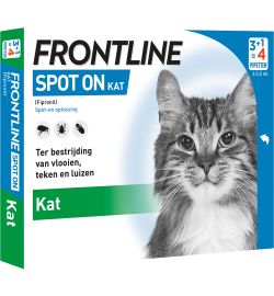 Frontline Frontline 3+1 pipet kat bestrijding vlo en teek (4ST)