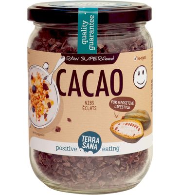 TerraSana Raw cacao nibs in glas bio (230g) 230g