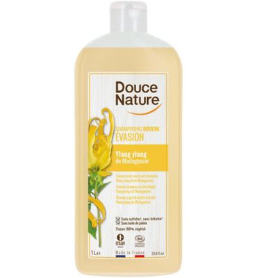 Douce Nature Douchegel & shampoo ylang ylang ontspannend bio (1000ml) 1000ml