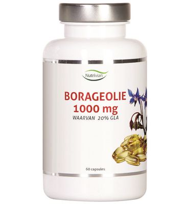 Nutrivian Borage olie 1000 mg (60ca) 60ca