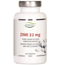 Nutrivian Nutrivian Zink methionine 22mg (100tb)