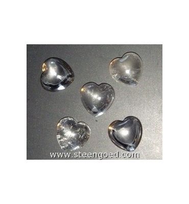Steengoed Hart 20 mm bergkristal (10st) 10st