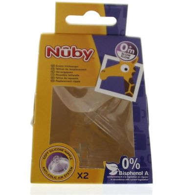 Nuby Replacement nipple slow flow (2st) 2st