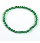 Steengoed Armband 4 mm kraal agaat groen gekleurd (1st) 1st thumb