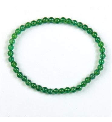Steengoed Armband 4 mm kraal agaat groen gekleurd (1st) 1st
