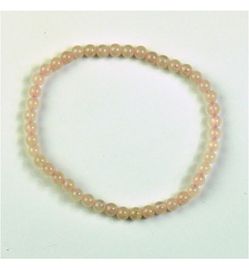 Steengoed Steengoed Armband 4 mm kraal roze kwarts (1st)