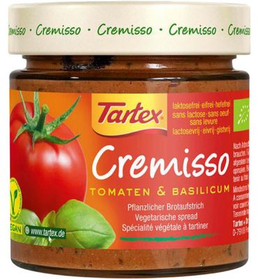 Tartex Cremisso tomaat basilicum bio (180g) 180g