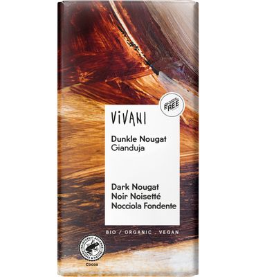 Vivani Chocolade puur praline nougat bio (100g) 100g