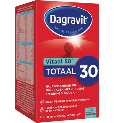Dagravit Totaal 30 Vitaal 50+ (100tb) 100tb