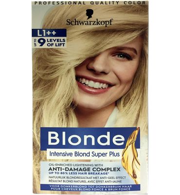 Schwarzkopf Blonde haarverf intensive bond super plus L1++ (1set) 1set