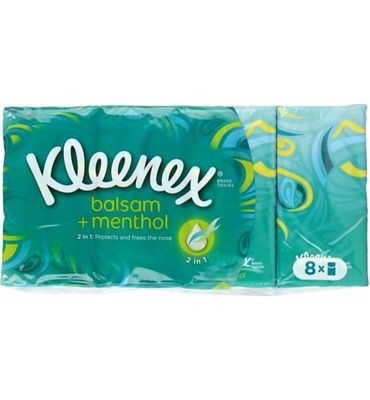 Kleenex Balsam menthol zakdoekjes (8x9st) 8x9st