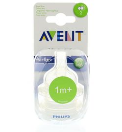 Avent Avent Speen silicoon langzaam slow flow 2 druppels 1+ ma (2st)