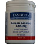 Lamberts Ginseng Koreaans 1200mg (60tb) 60tb thumb