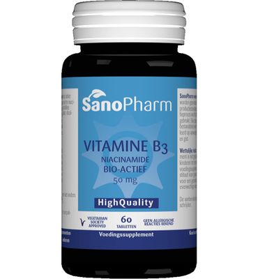 Sanopharm Vitamine B3 niacinamide 50 mg (60tb) 60tb
