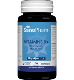 Sanopharm Sanopharm Vitamine B3 niacinamide 50 mg (60tb)