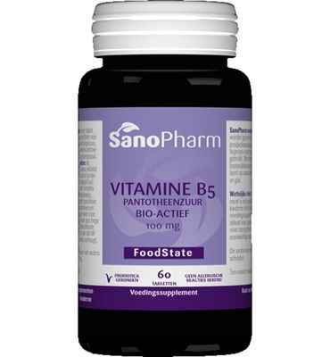 Sanopharm Vitamine B5 pantotheenzuur 100 mg (60tb) 60tb