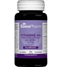 Sanopharm Sanopharm Vitamine B6 pyridoxaal-5-fosfaat 30 mg (60tb)