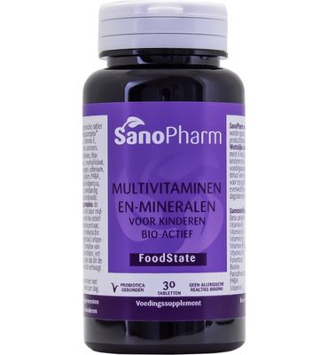 Sanopharm Kindermultivitaminen en mineralen foodstate (30tb) 30tb