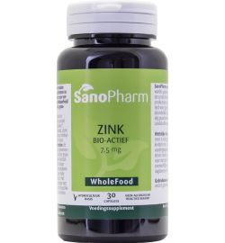 Sanopharm Sanopharm Zink 7.5mg WholeFood (30ca)