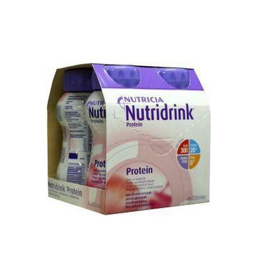 Nutridrink Protein aardbei 200ml (4st) 4st
