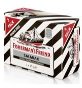 Fisherman's Friend Salmiak suikervrij 3-pack (3x25g) 3x25g