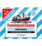 Fisherman's Friend Original extra sterk suikervrij 3-pack (3x25g) 3x25g thumb