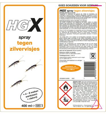 HG X tegen zilvervisjes (400ml) 400ml