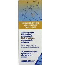 Sandoz Sandoz Xylometazoline 0,5mg/ml druppels (10ml)