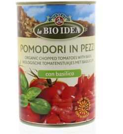 La Bio Idea La Bio Idea Tomatenstukjes basilicum bio (400g)