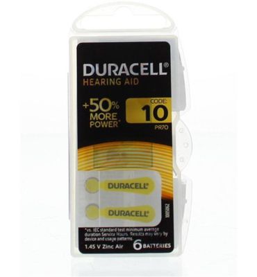 Duracell Hearing aid nummer 10 (6st) 6st
