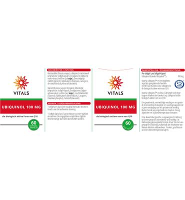 Vitals Ubiquinol 100 mg (60ca) 60ca