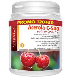 Fytostar Fytostar Acerola vitamine C 500 kauw (150tb)