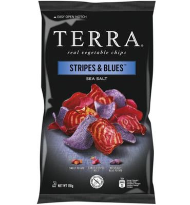 Terra Chips Stripes blues groenten (110g) 110g