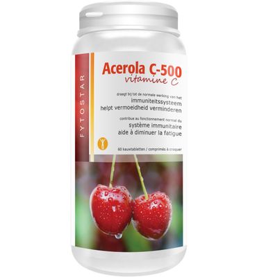 Fytostar Acerola vitamine C500 kauwtablet (60tb) 60tb