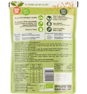 Céréal Bio Puree linzen/pompoen bio (250g) 250g