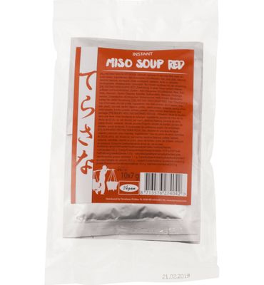 TerraSana Instant miso soep rood 7 gram (10x7g) 10x7g