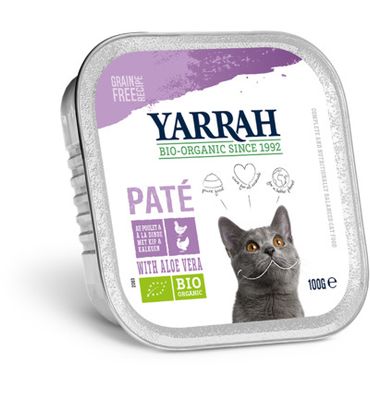 Yarrah Kattenvoer pate met kip en kalkoen bio (100g) 100g