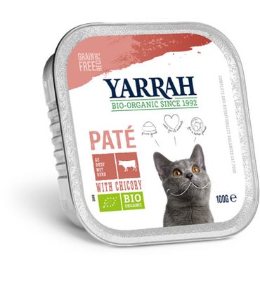 Yarrah Kattenvoer pate met rund en kip bio (100g) 100g