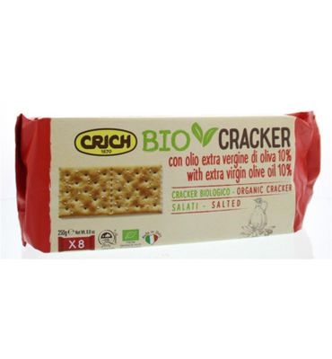 Crich Crackers olijfolie met zout rood bio (250g) 250g