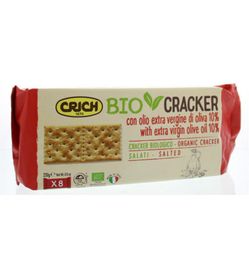 Crich Crich Crackers olijfolie met zout rood bio (250g)
