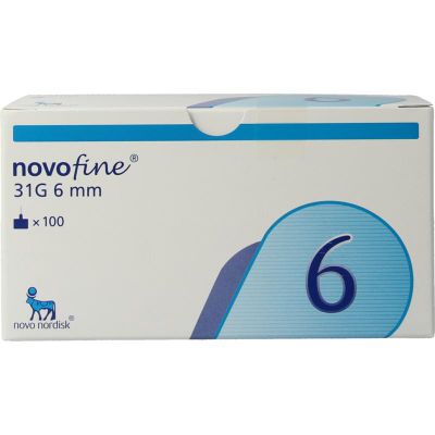 Novo Nordisk Novofine naalden 0.25 x 6 mm 3 1 gram (100st) 100st