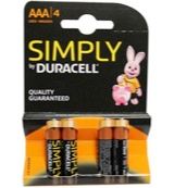 Duracell Duracell Alkaline simply AAAK4 (4ST)
