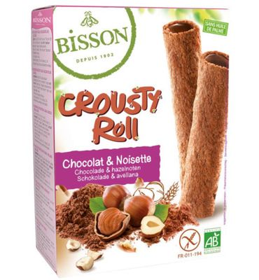 Bisson Crousty roll choco hazelnoot bio (125g) 125g