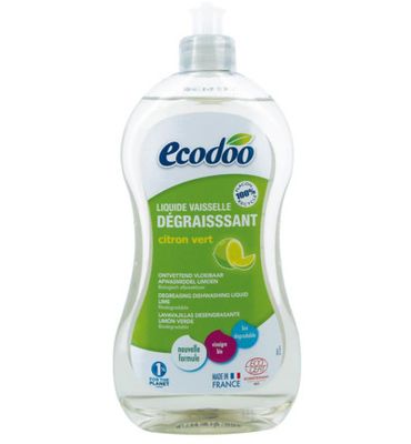 Ecodoo Afwasmiddel vloeibaar ontvettend limoen bio (500ml) 500ml