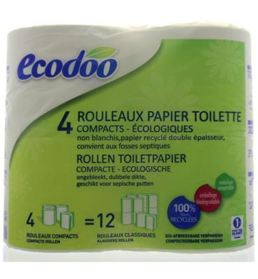 Ecodoo Toiletpapier compact ecologisch bio (4st) 4st